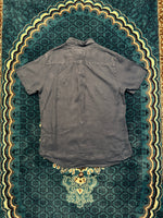 Tommy Hilfiger Short Sleeve Stripe Blue Custom Fit Shirt Faded - M
