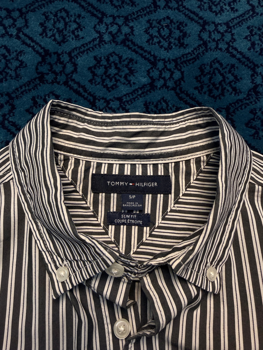 Tommy Hilfiger Stripe Grey Slim Fit Shirt - S
