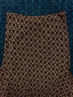 Vintage Brown Net Paisley Midi Skirt - M