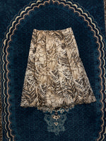 Kapalua Brown Floral Net Mid Skirt - M