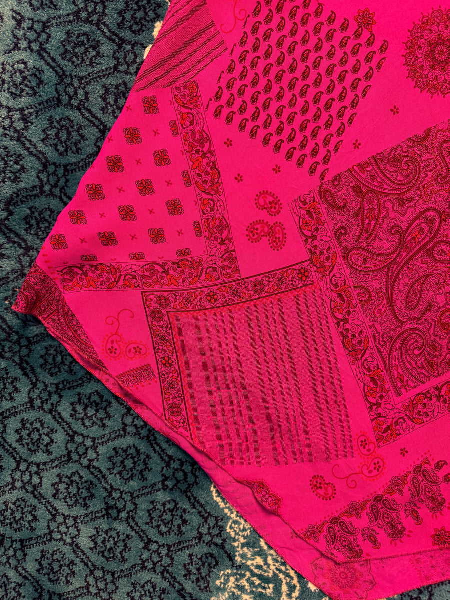 Marks & Spencer Pink Floral Paisley Tiered Midi Skirt - M