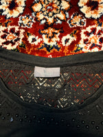 Yessica Black Sleeveless Beaded Top - M