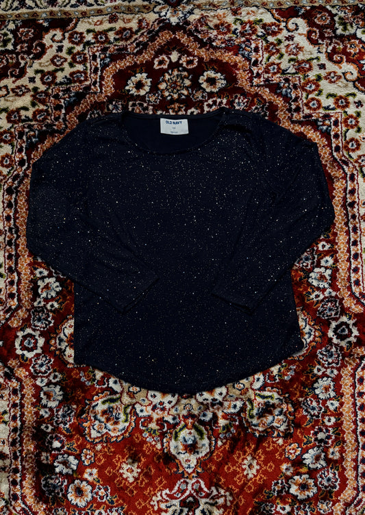 Old Navy Black Glitter Shirt - M