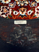 Sweet Gisele Black Bedazzled Net Top - L
