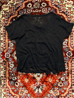 Sweet Gisele Black Bedazzled Net Top - L