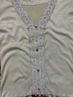 Vintage Green Lace Blouse - S