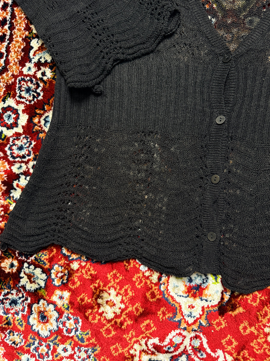 KappAhl Black Mesh Overshirt - L
