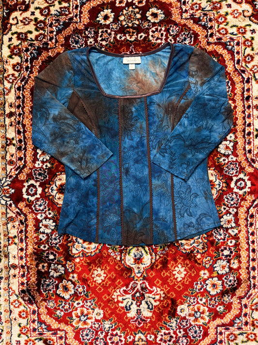 Dressbarn Blue Silk Blouse - M