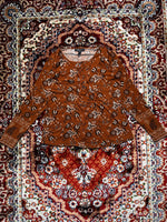 Style&Co. Orangish Brown Floral Blouse - XS