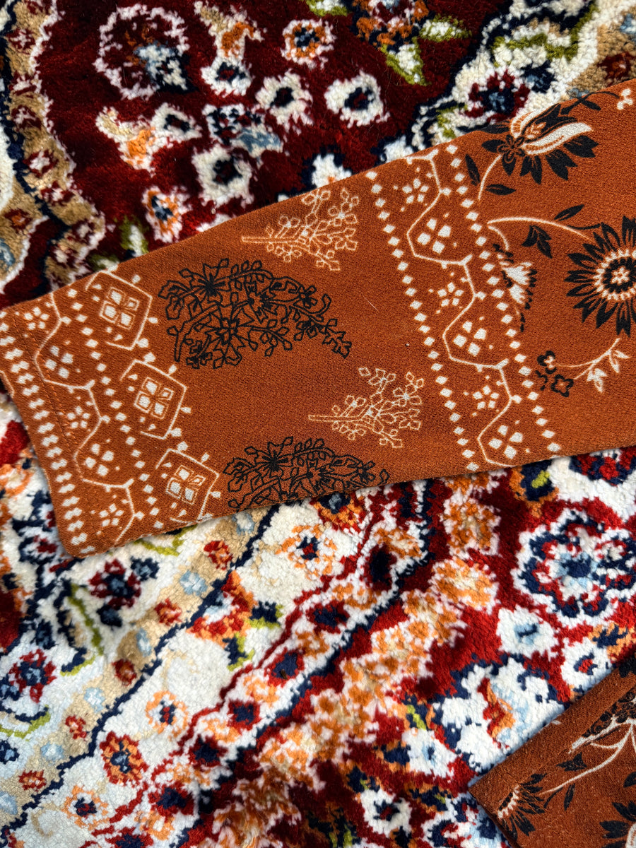 Style&Co. Orangish Brown Floral Blouse - XS