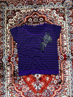 TATC Stripe Purple Floral Tee - XL