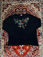 Pimkie Collection Black Floral Beaded Top - S