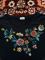 Pimkie Collection Black Floral Beaded Top - S