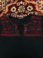 MZ Ruby Black Embroidered Blouse - M
