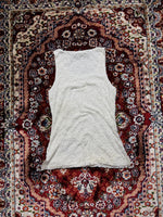 Amisu White Crochet Mesh Tank Top - M