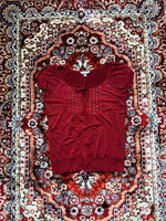 Specklers Red Capped Sleeve Blouse - M