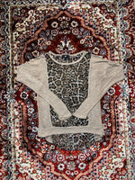 iZ Byer Brown Cheetah Print Long Sleeve Net Top - M