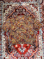 Vintage Reddish Brown Floral Paisley Net Top - L