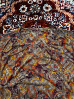 Vintage Reddish Brown Floral Paisley Net Top - L