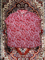 Classics Red Collared Net Blouse - L