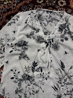 M&Co. Petite White Floral Blouse - 10