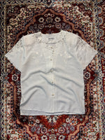 Hon World White Floral Blouse - L
