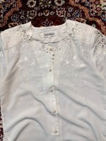 Hon World White Floral Blouse - L
