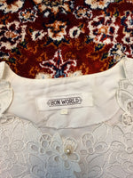 Hon World White Floral Blouse - L