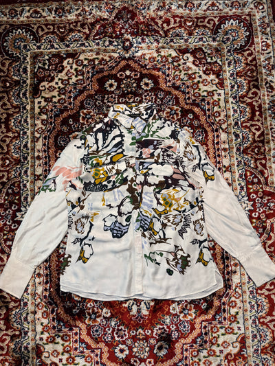 Masimmo Dutti White Silk Top - 8