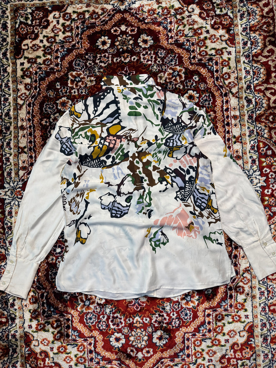 Masimmo Dutti White Silk Top - 8