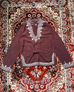 Karma Highway Brown Embroidered Kurti - One Size