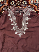 Karma Highway Brown Embroidered Kurti - One Size