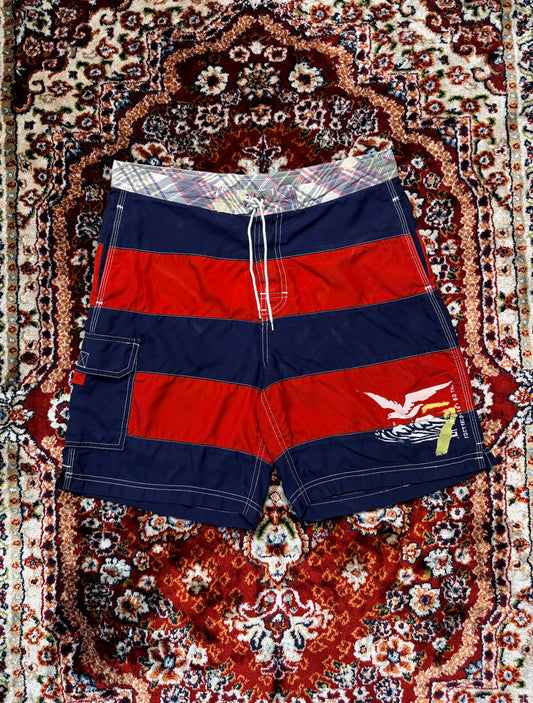Polo by Ralph Lauren Blue & Red Swim Shorts - L
