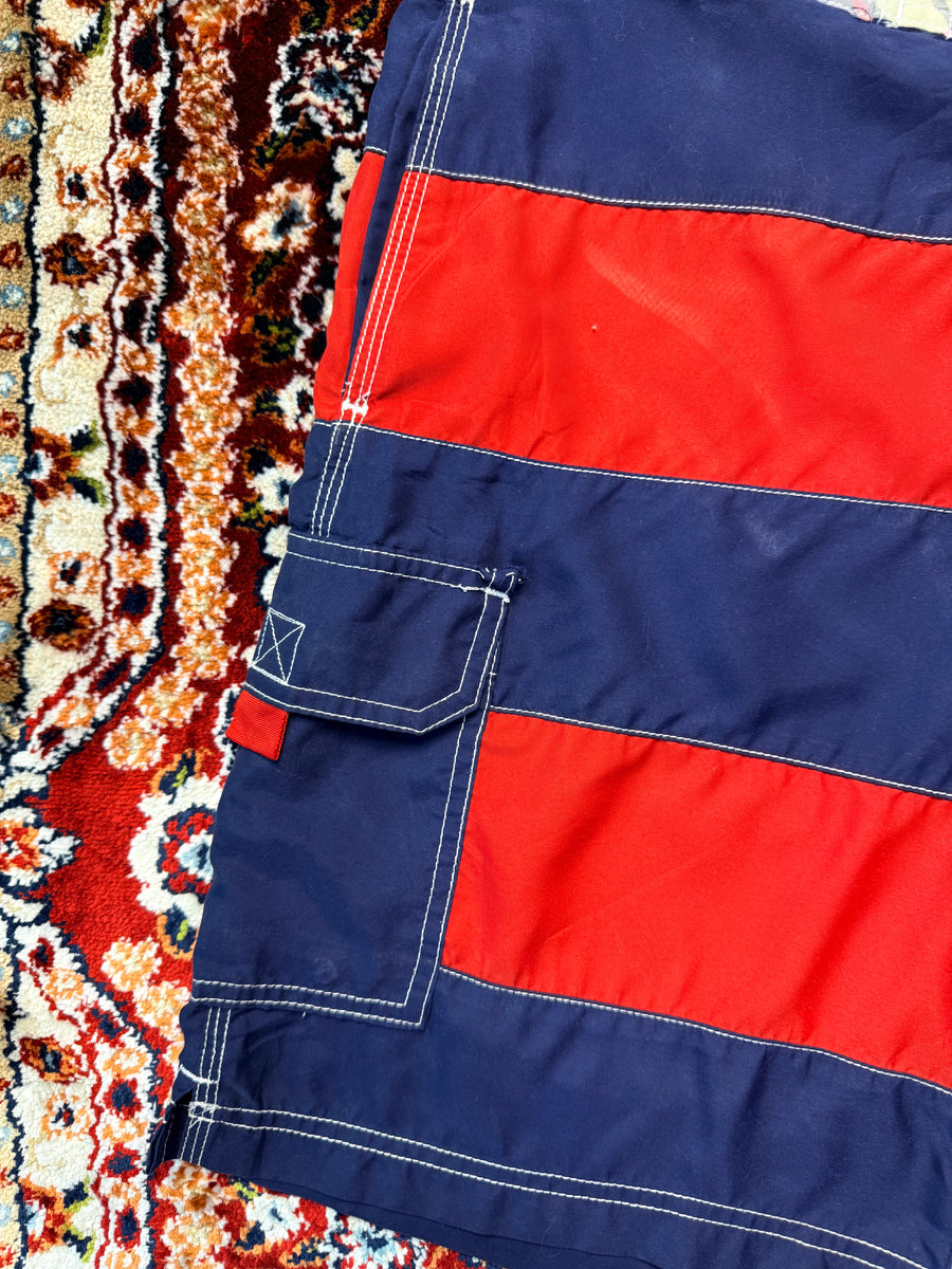 Polo by Ralph Lauren Blue & Red Swim Shorts - L