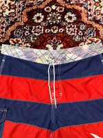 Polo by Ralph Lauren Blue & Red Swim Shorts - L