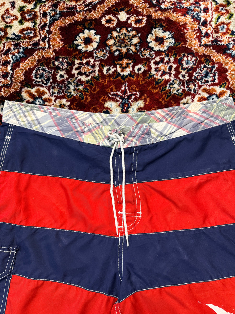 Polo by Ralph Lauren Blue & Red Swim Shorts - L