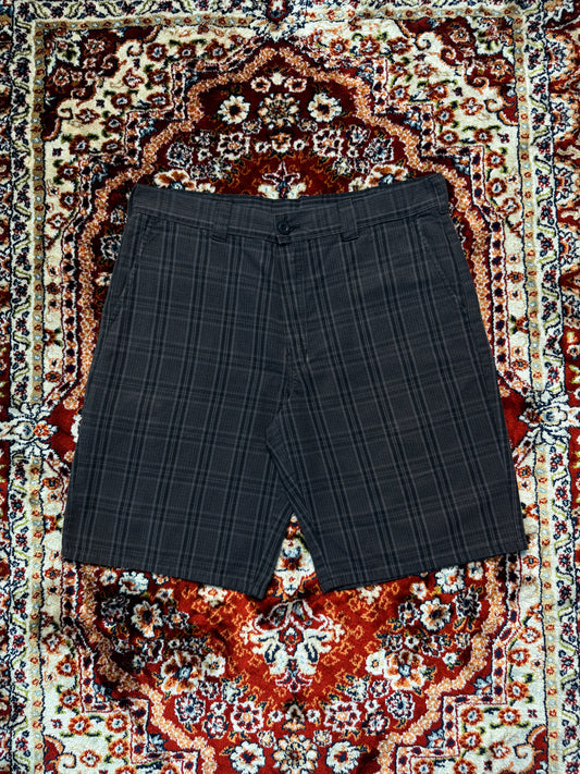 Dickies Brown Patterned Check Chino Shorts - 36