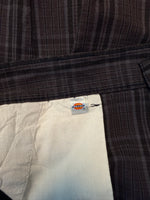 Dickies Brown Patterned Check Chino Shorts - 36