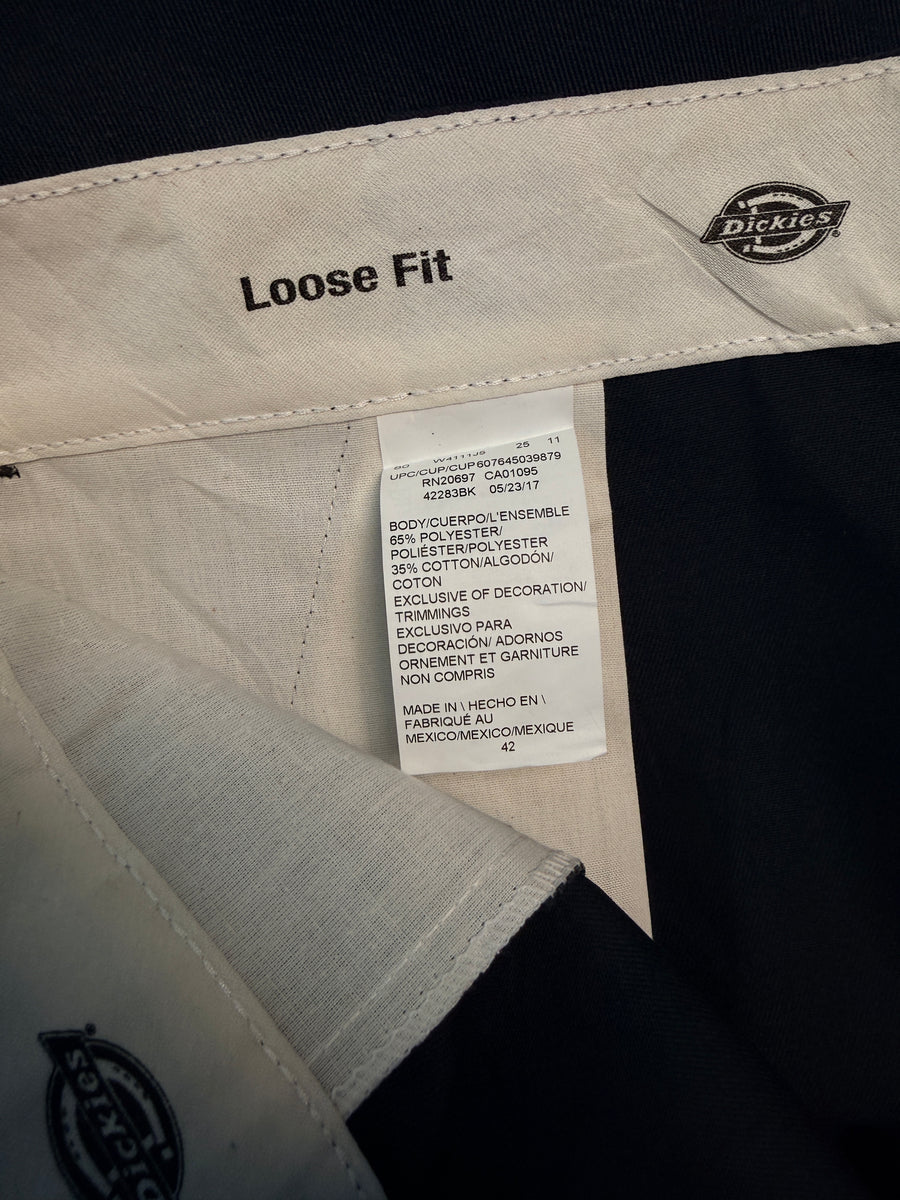 Dickies Black Loose Fit Tagged Chino Shorts - 42