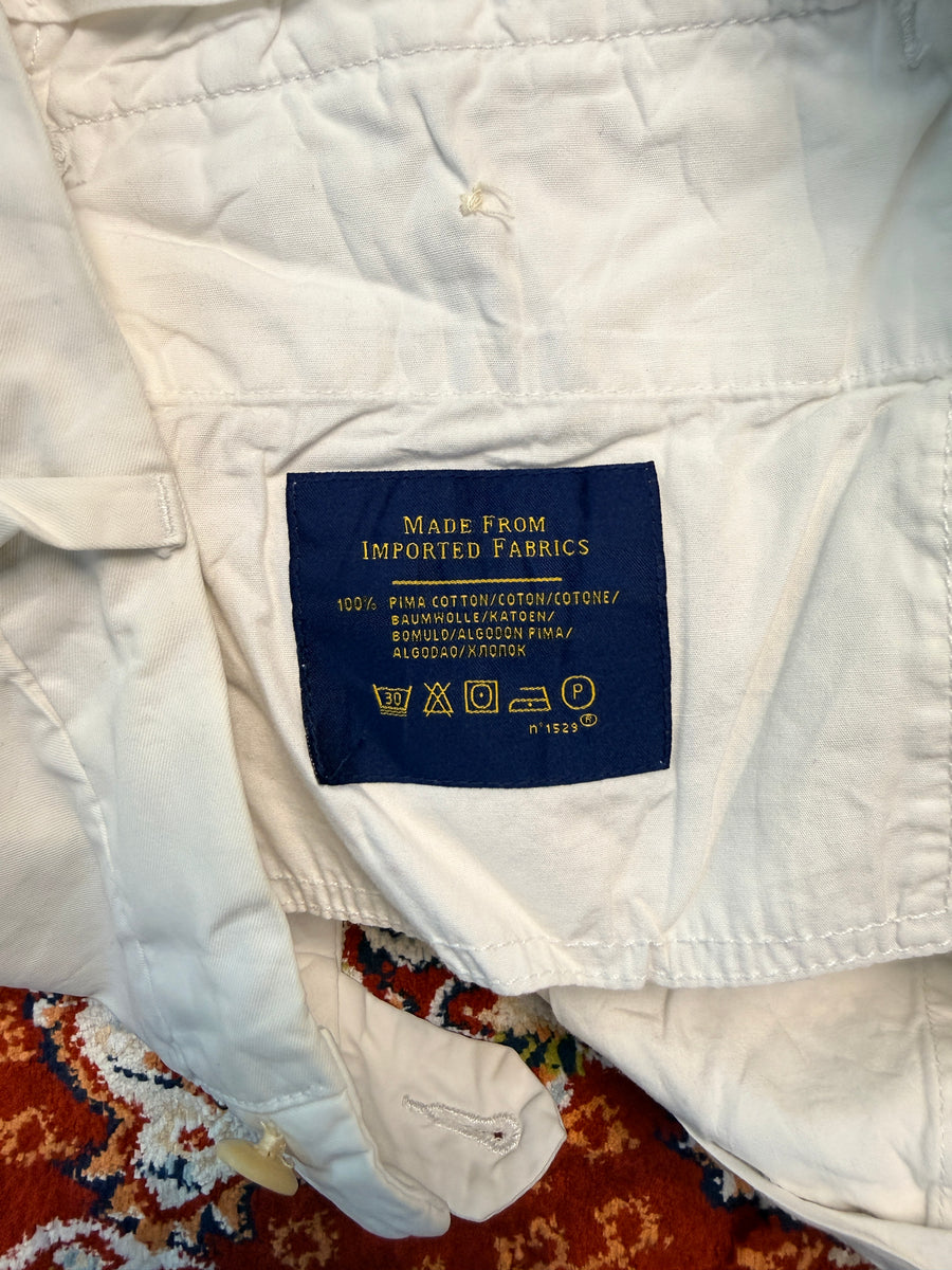 Polo Ralph Lauren White Straight Fit Pima Cotton Shorts - 32
