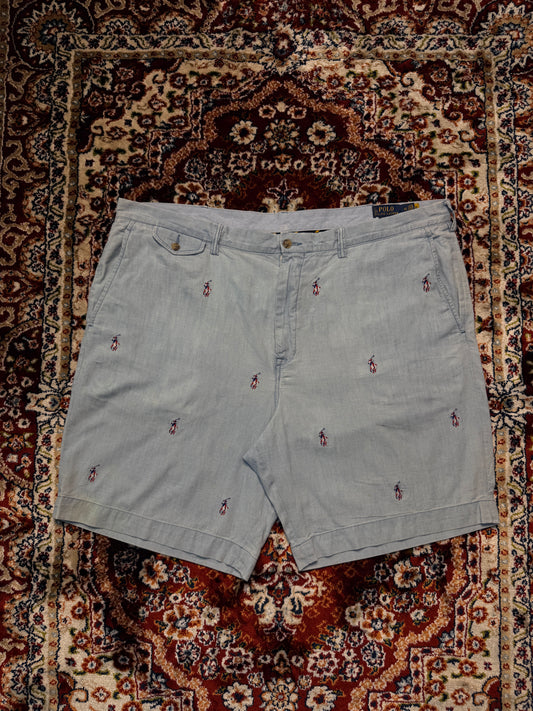 Polo Ralph Lauren Sky Blue Classic Fit Cotton Shorts - 42
