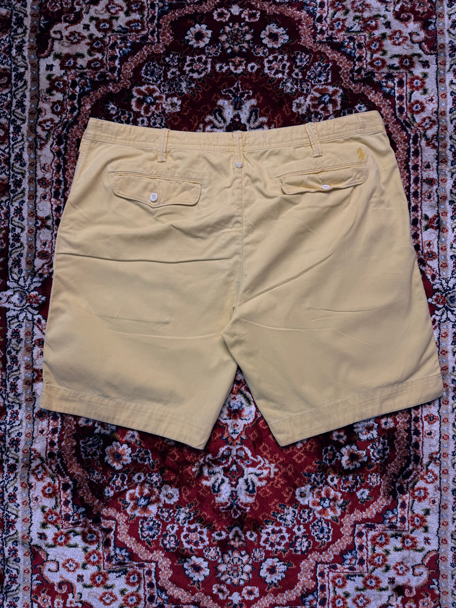 Polo by Ralph Lauren Yellow Relaxed Fit Cotton Shorts - 40
