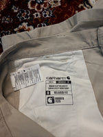 Carhartt Brownish Grey Rugged Flex Relaxed Fit Canvas Utility Work Shorts - 38