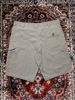 Carhartt Brownish Grey Rugged Flex Relaxed Fit Canvas Utility Work Shorts - 38