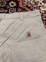 Carhartt Brownish Grey Rugged Flex Relaxed Fit Canvas Utility Work Shorts - 38
