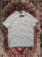 Polo Ralph Lauren Light Grey Custom Slim Fit Polo Shirt - L