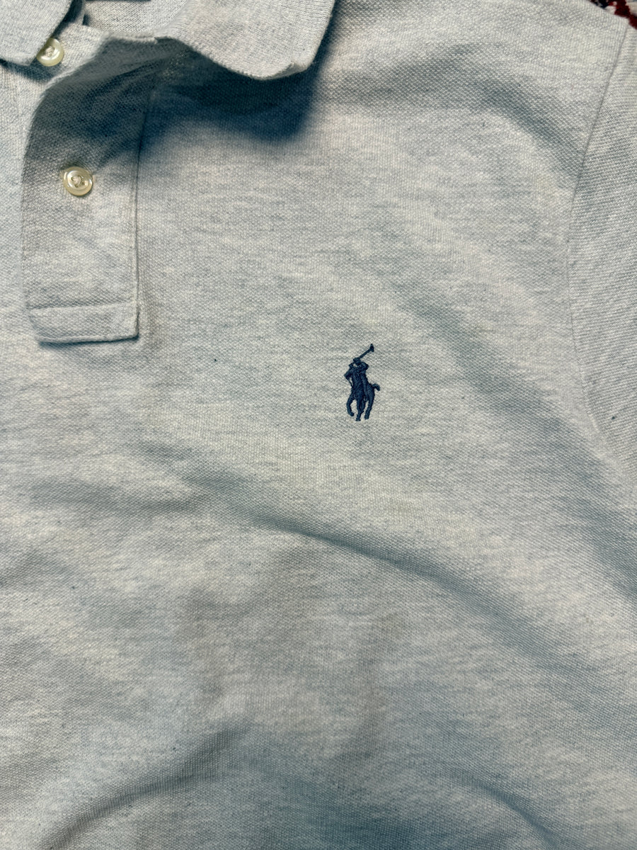 Polo Ralph Lauren Light Grey Custom Slim Fit Polo Shirt - L