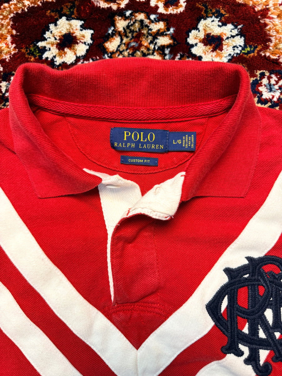Polo Ralph Lauren Red Vintage Custom Fit Polo Shirt - L