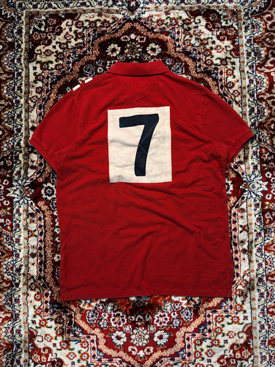 Polo Ralph Lauren Red Vintage Custom Fit Polo Shirt - L