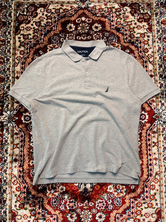 Nautica Light Grey Classic Fit Polo Shirt - L